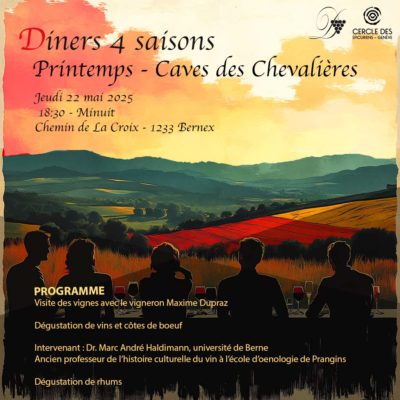 22/05/2025 Soirée épicurienne - Diners 4 saisons